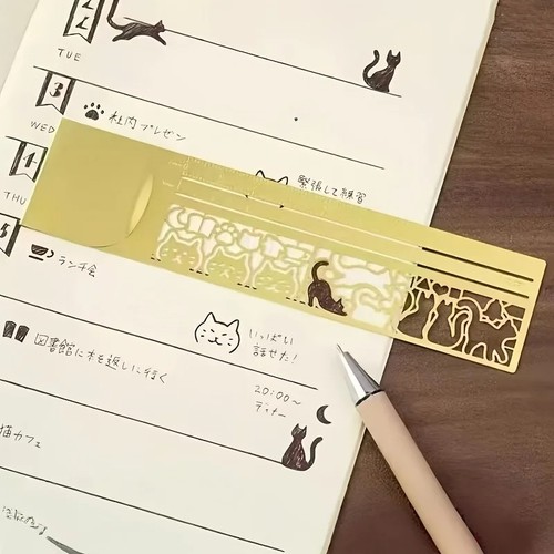 Cute cat bookmark ruler - cat,