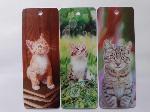 Lesezeichen katzen 15x5cm - lesezeichen,