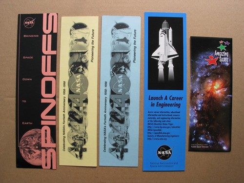 Nasa buchzeichen konvolut - nasa,, 5x